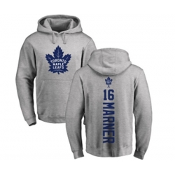 Toronto Maple Leafs #16 Mitchell Marner Ash Backer Pullover Hoodie Toronto Maple Leafs #16 Mitchell Marner Ash Backer Pullover Hoodie