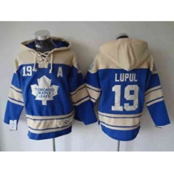 Toronto Maple Leafs #19 Joffrey Lupul blue-cream [pullover hooded sweatshirt][patch A]