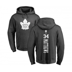 Toronto Maple Leafs #34 Auston Matthews Charcoal One Color Backer Pullover Hoodie Toronto Maple Leafs #34 Auston Matthews Charcoal One Color Backer Pullover Hoodie