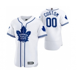 Toronto Maple Leafs Customized 2020 Hockey x Baseball Crossover Edition Baseball Jersey White