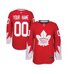 Toronto Maple Leafs Customized Red Alternate Hockey Jersey