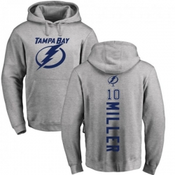 Tampa Bay Lightning #10 J.T. Miller Ash Backer Pullover Hoodie Tampa Bay Lightning #10 J.T. Miller Ash Backer Pullover Hoodie