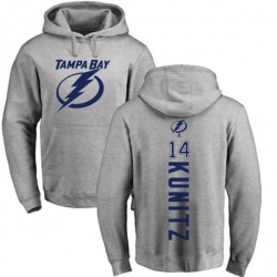 Tampa Bay Lightning #14 Chris Kunitz Ash Backer Pullover Hoodie Tampa Bay Lightning #14 Chris Kunitz Ash Backer Pullover Hoodie