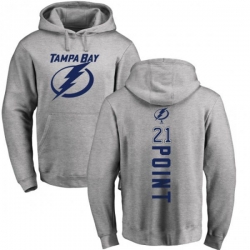 Tampa Bay Lightning #21 Brayden Point Ash Backer Pullover Hoodie Tampa Bay Lightning #21 Brayden Point Ash Backer Pullover Hoodie