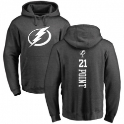 Tampa Bay Lightning #21 Brayden Point Charcoal One Color Backer Pullover Hoodie Tampa Bay Lightning #21 Brayden Point Charcoal One Color Backer Pullover Hoodie
