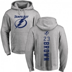 Tampa Bay Lightning #23 J.T. Brown Ash Backer Pullover Hoodie Tampa Bay Lightning #23 J.T. Brown Ash Backer Pullover Hoodie