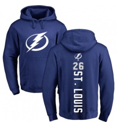 Tampa Bay Lightning #26 Martin St. Louis Royal Blue Backer Pullover Hoodie Tampa Bay Lightning #26 Martin St. Louis Royal Blue Backer Pullover Hoodie