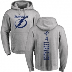 Tampa Bay Lightning #4 Vincent Lecavalier Ash Backer Pullover Hoodie Tampa Bay Lightning #4 Vincent Lecavalier Ash Backer Pullover Hoodie
