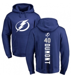 Tampa Bay Lightning #40 Gabriel Dumont Royal Blue Backer Pullover Hoodie Tampa Bay Lightning #40 Gabriel Dumont Royal Blue Backer Pullover Hoodie