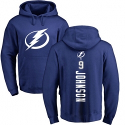 Tampa Bay Lightning #9 Tyler Johnson Royal Blue Backer Pullover Hoodie Tampa Bay Lightning #9 Tyler Johnson Royal Blue Backer Pullover Hoodie