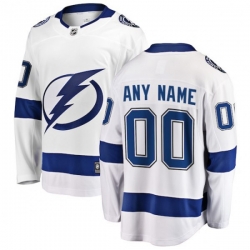 Tampa Bay Lightning Customized Fanatics Branded White Away Breakaway NHL Jersey Tampa Bay Lightning Customized Fanatics Branded White Away Breakaway NHL Jersey
