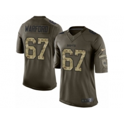 New Orleans Saints #67 Larry Warford Limited Green Salute to Service NFL Jersey
