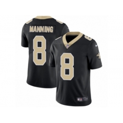 New Orleans Saints #8 Archie Manning Vapor Untouchable Limited Black Team Color NFL Jersey