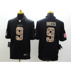 New Orleans Saints #9 Drew Brees Black Salute to Service Jerseys(Limited)