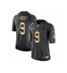 New Orleans Saints #9 Drew Brees Limited Black Gold Salute to Service NFL Jersey