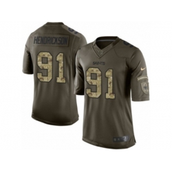 New Orleans Saints #91 Trey Hendrickson Limited Green Salute to Service NFL Jersey