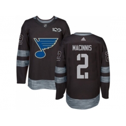 Adidas St. Louis Blues #2 Al MacInnis Black 1917-2017 100th Anniversary Stitched NHL Jersey