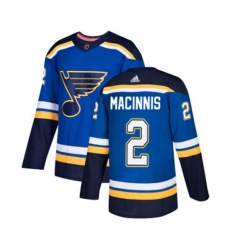 Adidas St. Louis Blues #2 Al Macinnis Authentic Royal Blue Home NHL Jersey