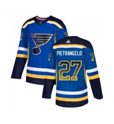 Adidas St. Louis Blues #27 Alex Pietrangelo Authentic Blue Drift Fashion NHL Jersey