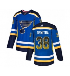 Adidas St. Louis Blues #38 Pavol Demitra Authentic Blue Drift Fashion NHL Jersey