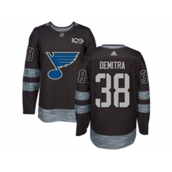 Adidas St. Louis Blues #38 Pavol Demitra Black 1917-2017 100th Anniversary Stitched NHL Jersey