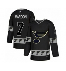 Adidas St. Louis Blues #7 Patrick Maroon Authentic Black Team Logo Fashion NHL Jersey