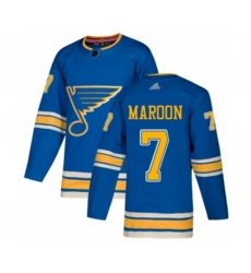 Adidas St. Louis Blues #7 Patrick Maroon Authentic Navy Blue Alternate NHL Jersey