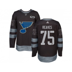 Adidas St. Louis Blues #75 Ryan Reaves Black 1917-2017 100th Anniversary Stitched NHL Jersey