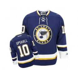 Reebok St. Louis Blues #10 Scottie Upshall Authentic Navy Blue Third NHL Jersey