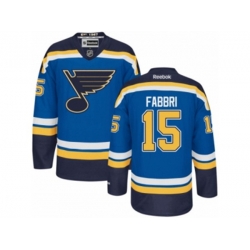 Reebok St. Louis Blues #15 Robby Fabbri Authentic Royal Blue Home NHL Jersey