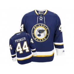 Reebok St. Louis Blues #44 Chris Pronger Authentic Navy Blue Third NHL Jersey