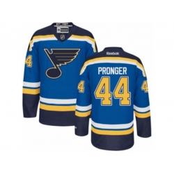 Reebok St. Louis Blues #44 Chris Pronger Authentic Royal Blue Home NHL Jersey