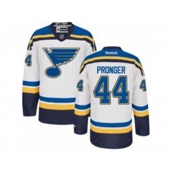 Reebok St. Louis Blues #44 Chris Pronger Authentic White Away NHL Jersey
