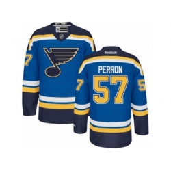 Reebok St. Louis Blues #57 David Perron Authentic Royal Blue Home NHL Jersey