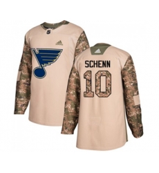 St. Louis Blues #10 Brayden Schenn Authentic Camo Veterans Day Practice NHL Jersey