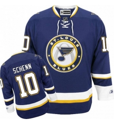St. Louis Blues #10 Brayden Schenn Premier Navy Blue Third NHL Jersey