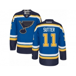 St. Louis Blues #11 Brian Sutter Premier Royal Blue Home NHL Jersey