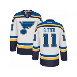 St. Louis Blues #11 Brian Sutter Premier White Away NHL Jersey