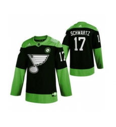St. Louis Blues #17 Jaden Schwartz Green Hockey Fight nCoV Limited Hockey Jersey