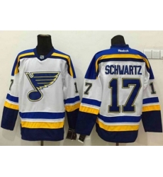 St. Louis Blues #17 Jaden Schwartz New White Road Stitched NHL Jersey