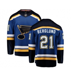 St. Louis Blues #21 Patrik Berglund Fanatics Branded Royal Blue Home Breakaway NHL Jersey