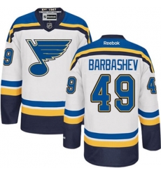 St. Louis Blues #49 Ivan Barbashev Authentic White Away NHL Jersey