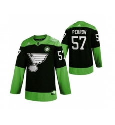 St. Louis Blues #57 David Perron Green Hockey Fight nCoV Limited Hockey Jersey