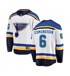 St. Louis Blues #6 Joel Edmundson Fanatics Branded White Away Breakaway NHL Jersey