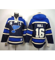 St. Louis Blues #16 Brett Hull blue [pullover hooded sweatshirt patch C]