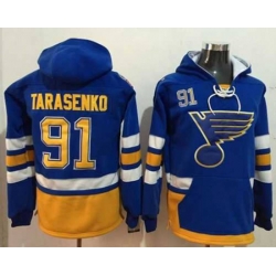 St. Louis Blues #91 Vladimir Tarasenko Light Blue Name & Number Pullover NHL Hoodie