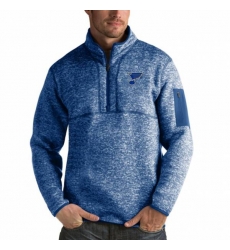 St. Louis Blues Antigua Fortune Quarter-Zip Pullover Jacket Blue