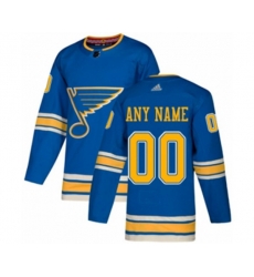 Adidas St. Louis Blues Customized Premier Navy Blue Alternate NHL Jersey