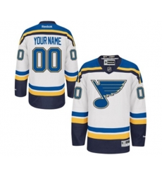Reebok St. Louis Blues Customized Premier White Away NHL Jersey