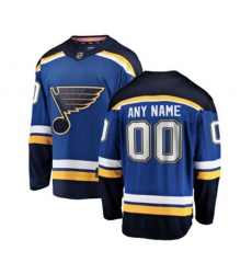 St. Louis Blues Customized Fanatics Branded Royal Blue Home Breakaway NHL Jersey